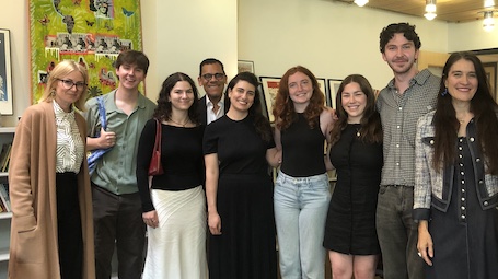 Art History professor with undergraduates from 2025.